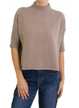 Maglione collo alto mezza manica 